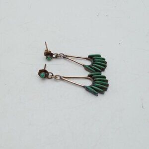 Sterling Silver Turquoise Needle Point Earrings